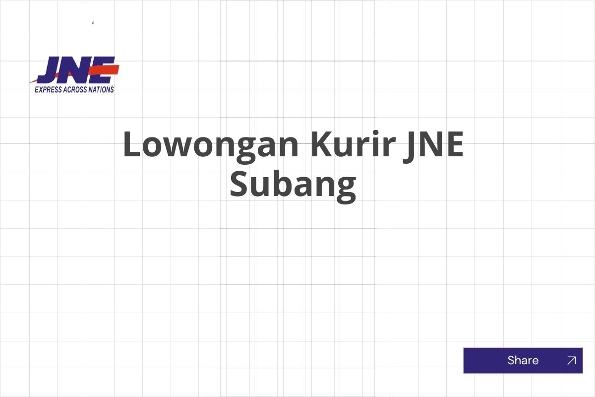 Lowongan Kurir JNE Subang